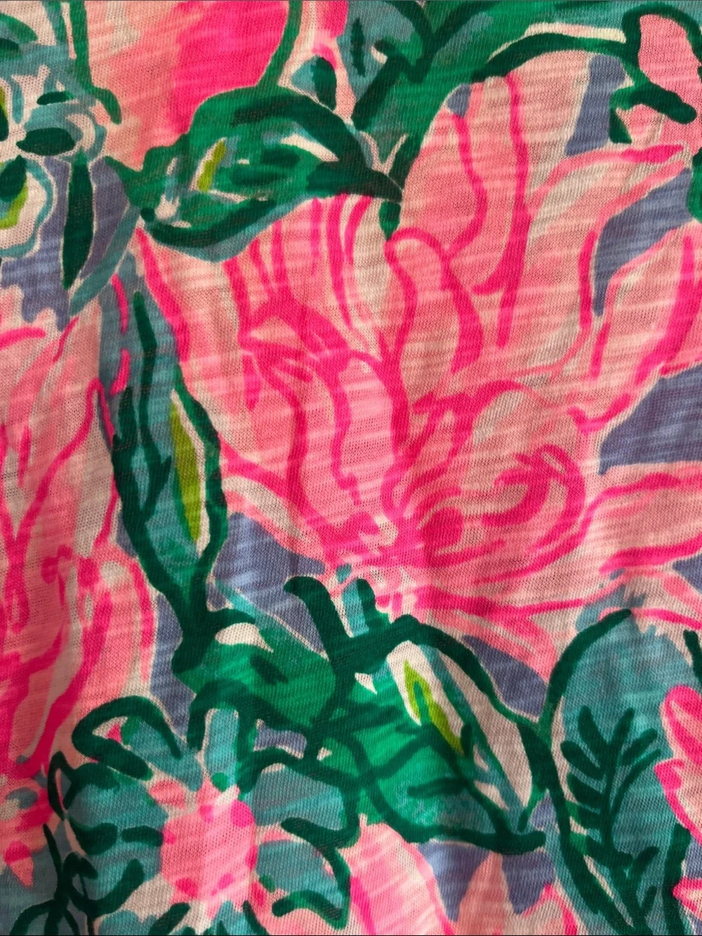 Lilly Pulitzer Pink and Green Floral V-Neck Long Sleeve Top NEW Size XS - Picture 4 of 6